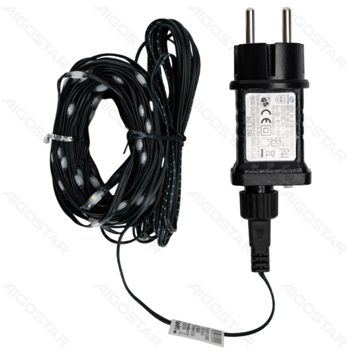 Žemos įtampos girliandos (PVC & copper), šaltai balta, 10m ,IP44, vidaus ir lauko, spalvota dėžutė