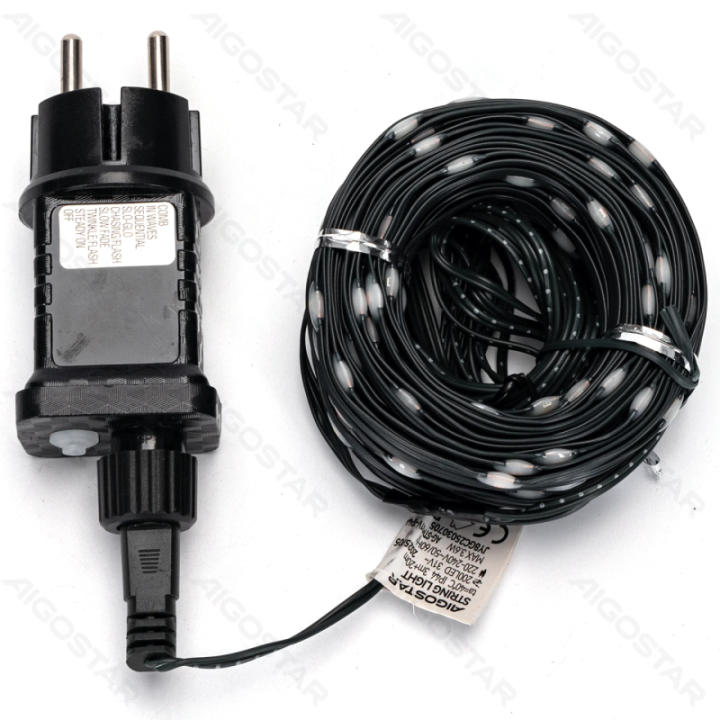 Žemos įtampos girliandos (PVC & copper), RGBY, 20m ,IP44, vidaus ir lauko, spalvota dėžutė