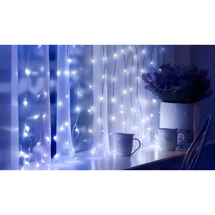 3AA battery copper wire string lights, cold white, 15m ,IP44, Indoor&Outdoor