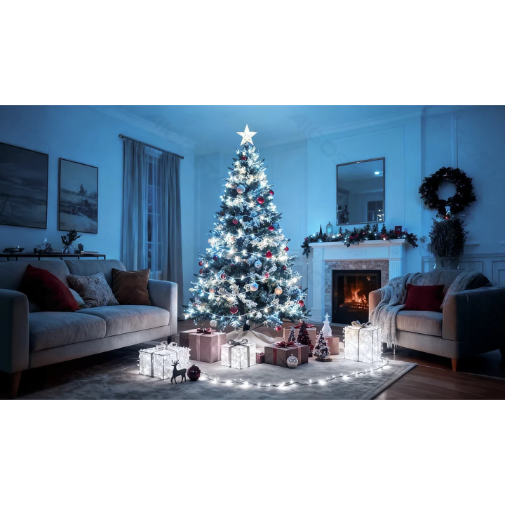 3AA battery string lights (PVC & copper), cold white, 10m ,IP44, Indoor&Outdoor