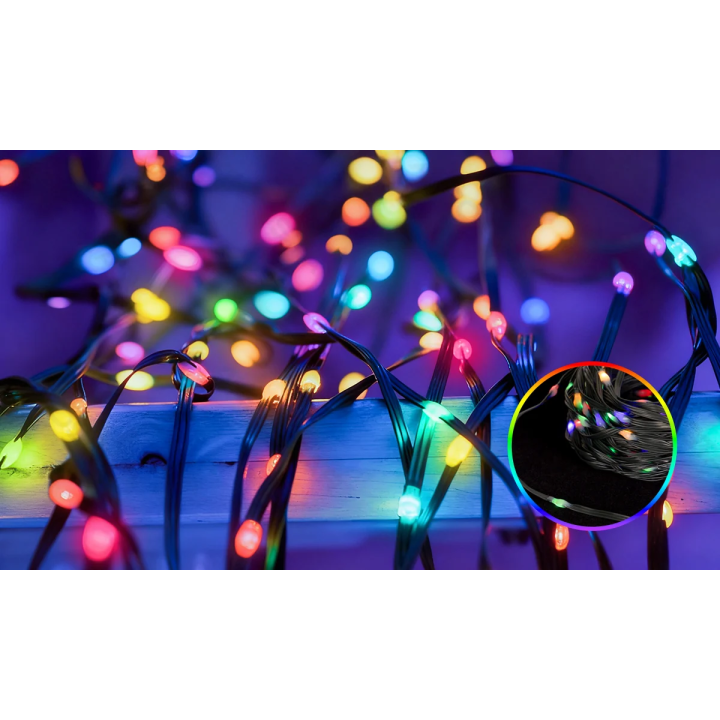 3AA battery string lights (PVC & copper), RGBY, 10m ,IP44, Indoor&Outdoor