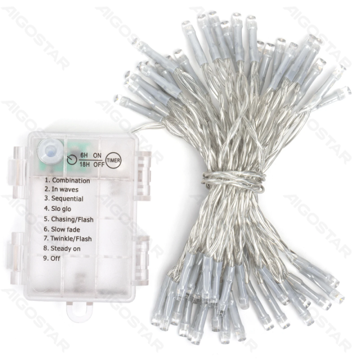 3AA battery flat string lights, RGBY, 5m ,IP44, Indoor&Outdoor