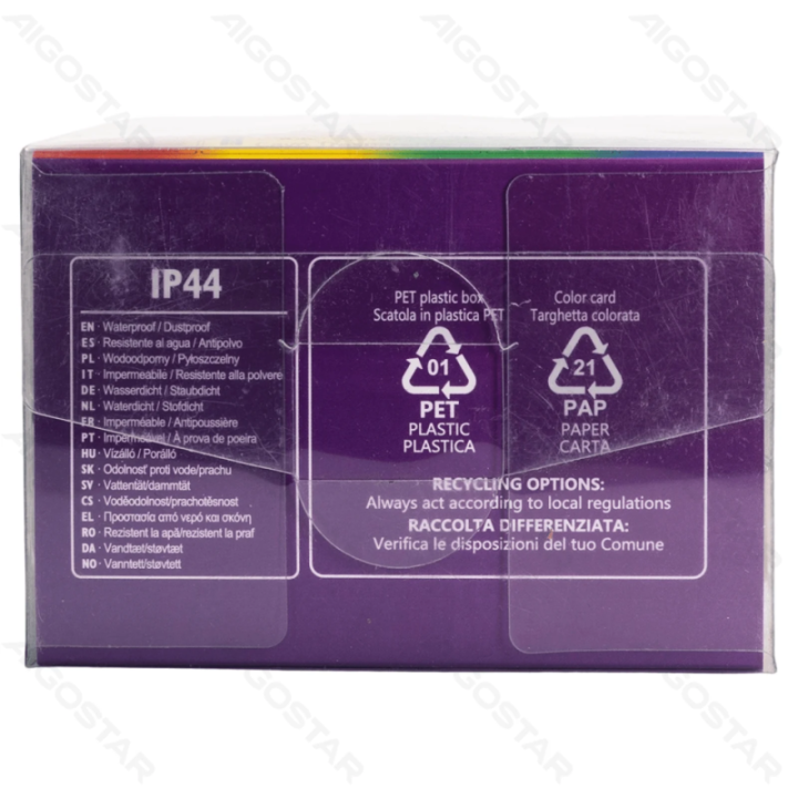 3AA baterijomis plokščios girliandos, RGBY, 15m ,IP44, vidaus ir lauko