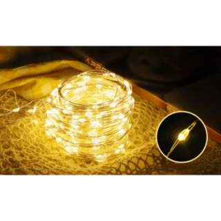 Button Battery String Lights -Copper Wire - Warm White - 4m - IP20 Indoor