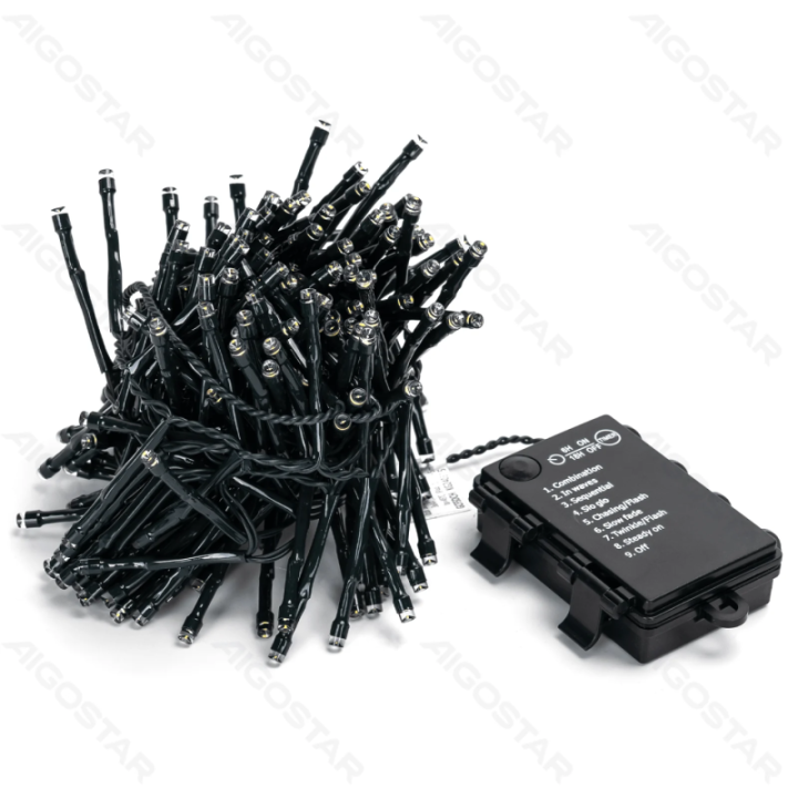 3AA battery firecracker flat string lights, warm white, 5m ,IP44, Indoor&Outdoor