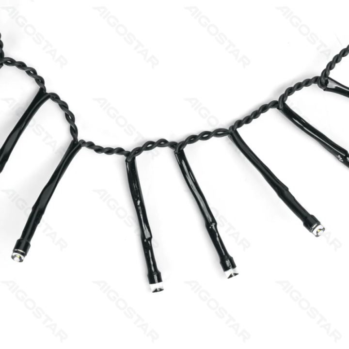 3AA battery firecracker flat string lights, RGBY, 5m ,IP44, Indoor&Outdoor