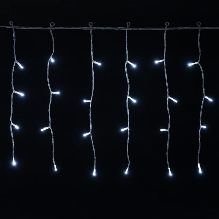 3AA battery icicle (flush) flat string lights, cold white, 10m*0.4m 50 strips ,IP44, Indoor&Outdoor