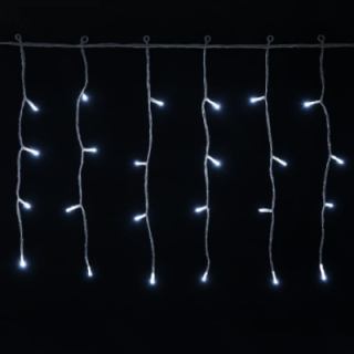 3AA battery icicle (flush) flat string lights, cold white, 15m*0.4m, IP44, Indoor&Outdoor 75 strips