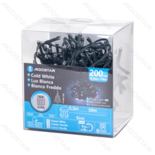 3AA battery flat string lights, cold white, 10m ,IP44, Indoor&Outdoor