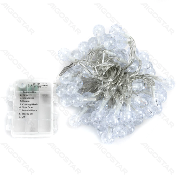 3AA battery bubble string lights, RGBY, 10m ,IP44, Indoor&Outdoor