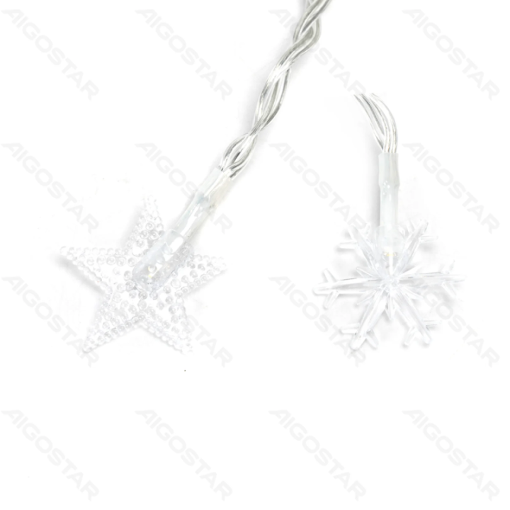 3AA battery star snowflake string lights, warm white, 10m ,IP44, Indoor&Outdoor