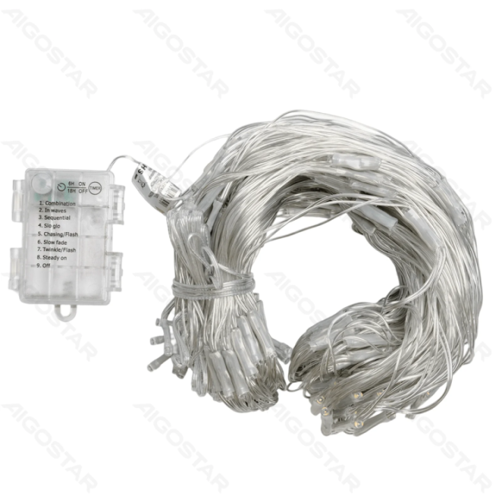 3AA battery net light flat string lights, RGBY, 3m*1.5m ,IP44, Indoor&Outdoor