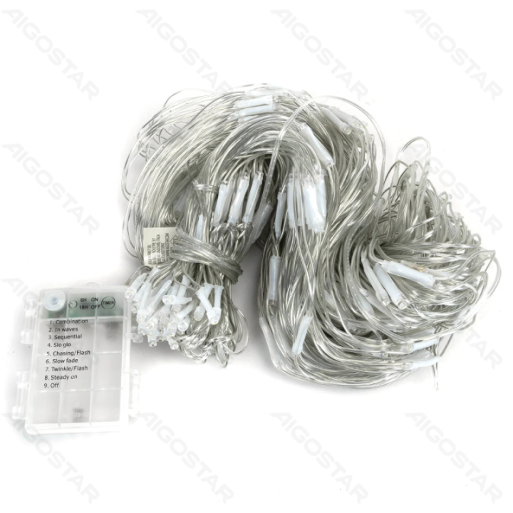 3AA battery net light flat string lights, cold white, 4.5m*1.5m, IP44, Indoor&Outdoor