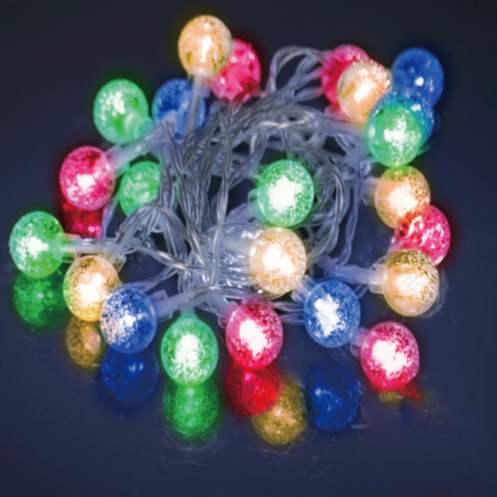 3AA battery bubble string lights, RGBY, 2.5m ,IP44, Indoor&Outdoor