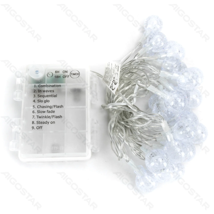 3AA battery bubble string lights, RGBY, 2.5m ,IP44, Indoor&Outdoor