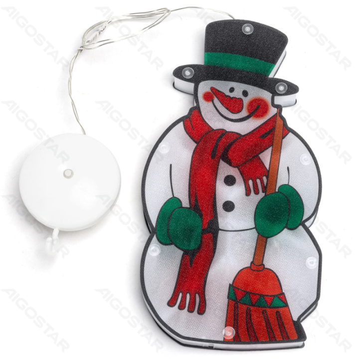 Battery powered pendant with suction cup snowman, small, warm white ,IP20 Indoor