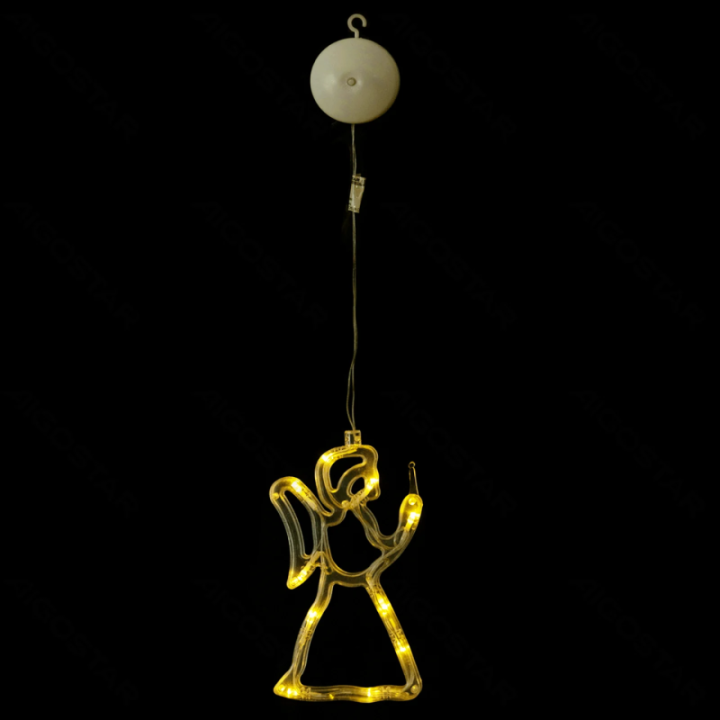 Battery powered pendant with suction cup angel shaped, warm white ,IP20 Indoor