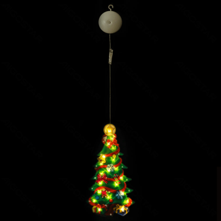 Battery powered pendant with suction cup Christmas tree, large, warm white ,IP20 Indoor