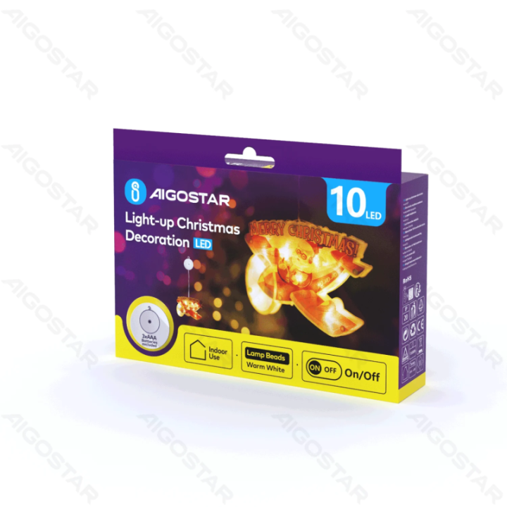 Battery powered pendant with suction cup Christmas plane, small, warm white ,IP20 Indoor