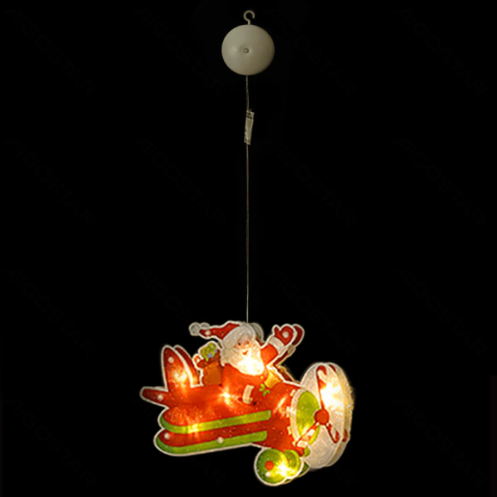Battery powered pendant with suction cup Christmas plane, small, warm white ,IP20 Indoor