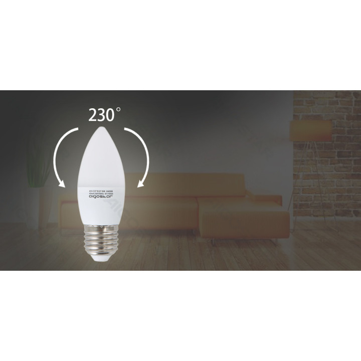 LED C37 apvalioji lemputė-E14-9W-6500K-840lm-2 vnt.