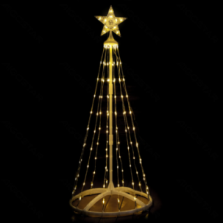 Low voltage light-up Christmas cone tree decoration, warm white, 1.2m ,IP44, Indoor&Outdoor