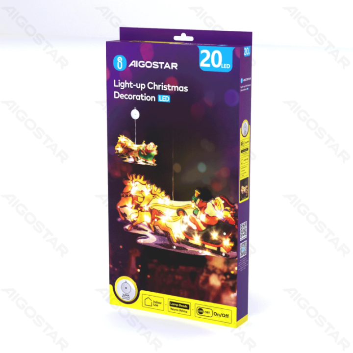 Battery powered pendant with suction cup reindeer, large, warm white ,IP20 Indoor