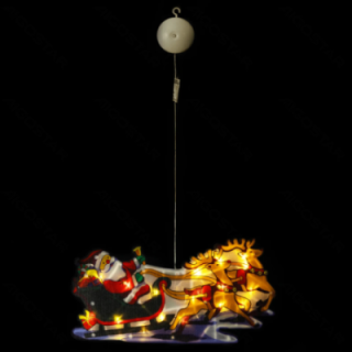 Battery powered pendant with suction cup reindeer, large, warm white ,IP20 Indoor