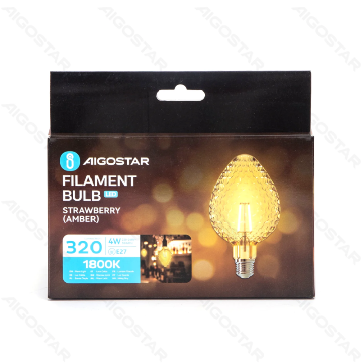 LED Filament Bulb (Strawberry) E27 4W
