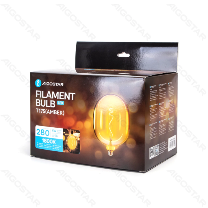 LED Filament Bulb (T175) E27 4W