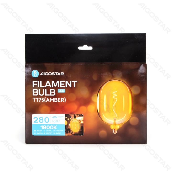 LED Filament Bulb (T175) E27 4W