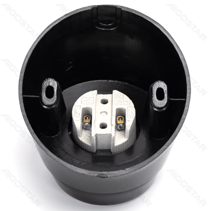 E27 Keramikinis lempos laikiklis Juodas