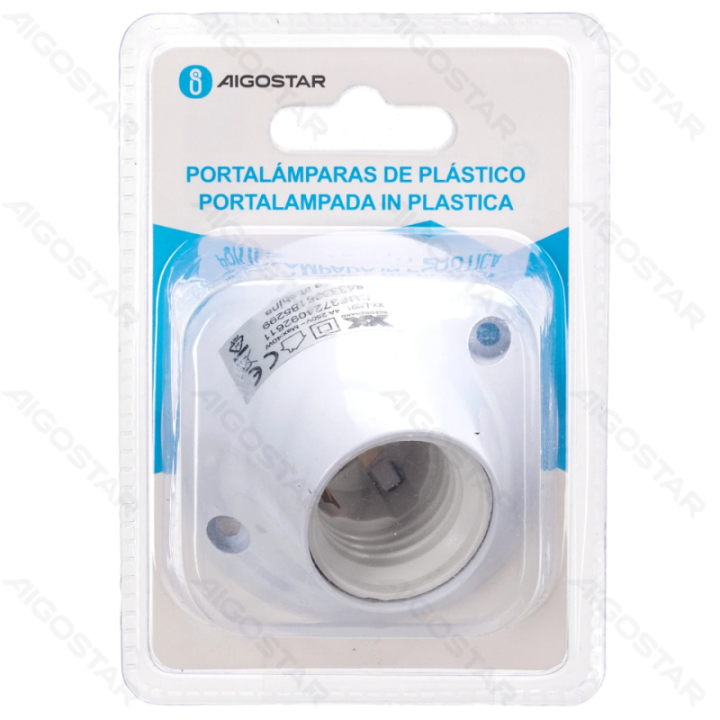 E27 Plastic Lamp Holder White