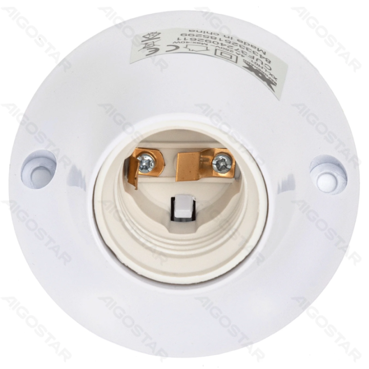 E27 Plastic Lamp Holder White