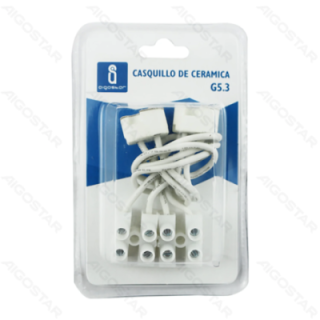 G5.3 Ceramic Lamp Holder White
