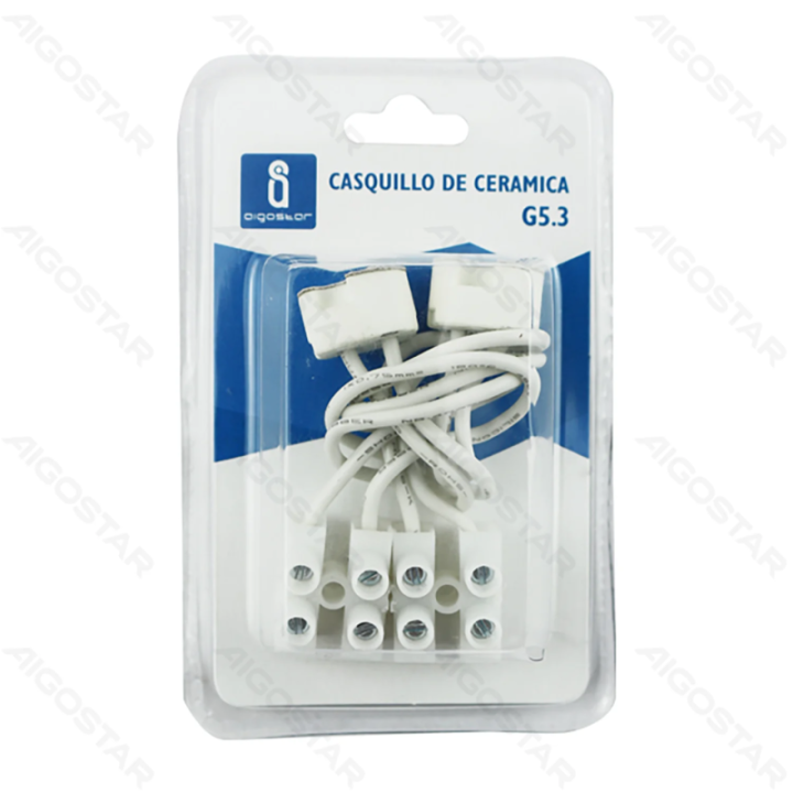 G5.3 Ceramic Lamp Holder White