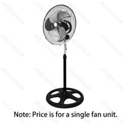 Metal Stand Fan,18 Inches, 3 Blades, 3 Speeds, Black, 2PCS