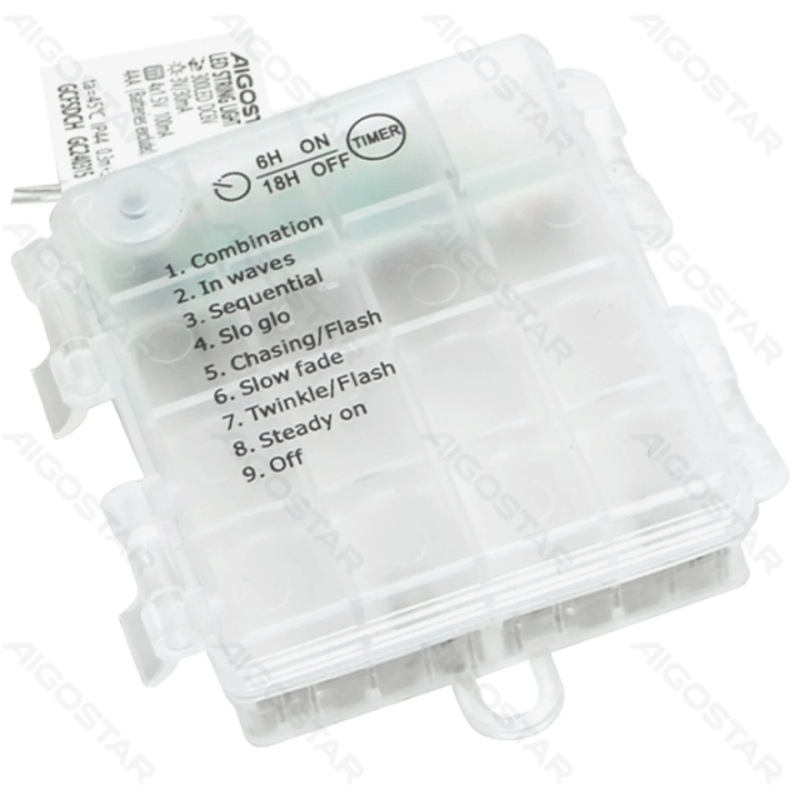 4AA battery flat string lights, Cold white, 20m, IP44, Indoor&Outdoor