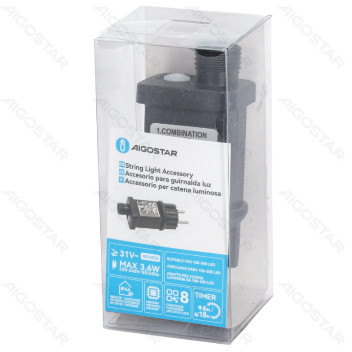 31V 3.6W 8-function timer memory adapter with IP44 rating