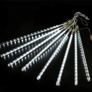 Low voltage 0.8m- meteor shower string lights, cool white, 3m+10m, 16strips 16 strips ,IP44, Indoor&Outdoor