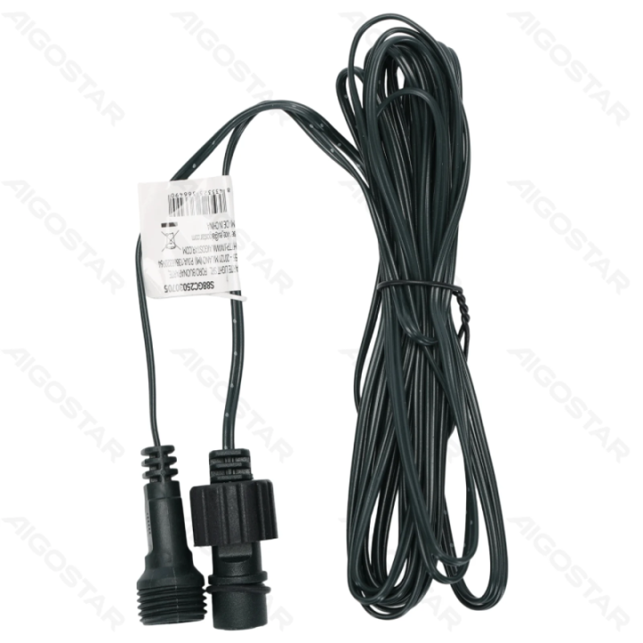 Tamsiai žalias 5 m pratęsimo laidas girliandoms, IP44, vidaus ir lauko