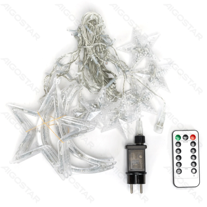 Low voltage connectable Icicle Wave with Moon and Star,warm white, 3m+3m*0.6m, 12strips ,IP44, Indoor&Outdoor
