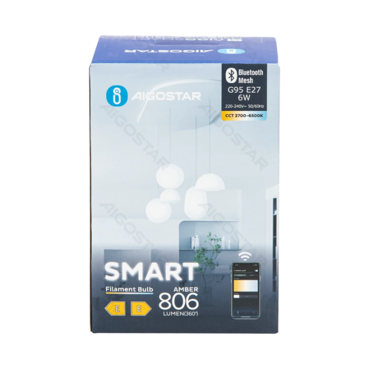 Bluetooth Mesh išmanioji siūlinė lemputė G95 6W CCT