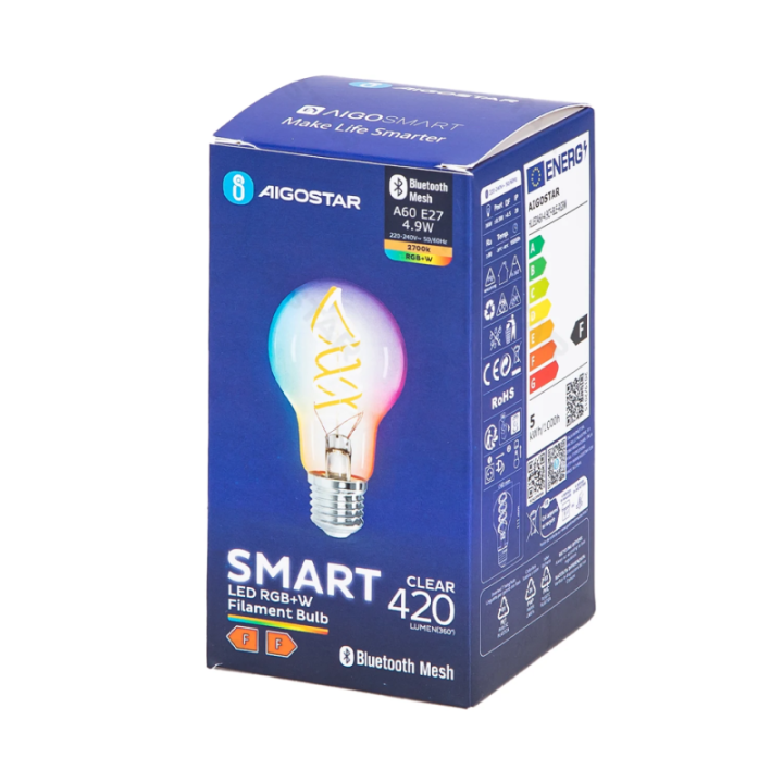 Bluetooth Mesh Smart Filament Bulb A60 4.9W RGBW