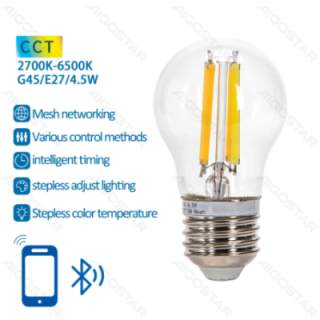 Bluetooth Mesh Smart Filament Bulb G45 4.5W CCT