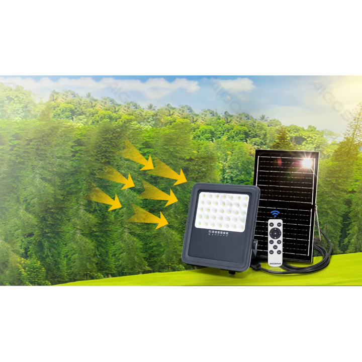 LED saulės prožektorius 300W 3000lm 6500K IP65