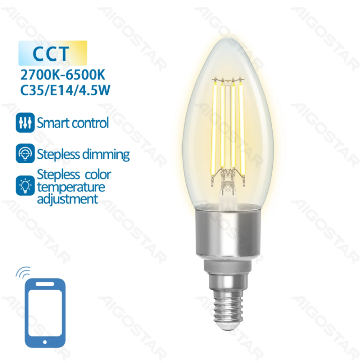 WiFi WB Smart Filament Bulb C35 E14(Clear)