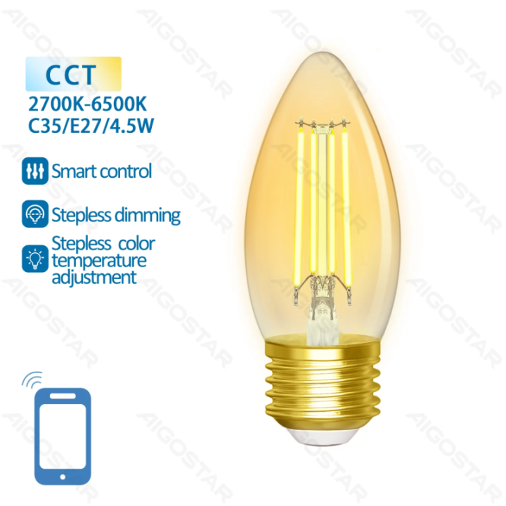 WiFi WB Smart Filament Bulb C35 E27(Amber)