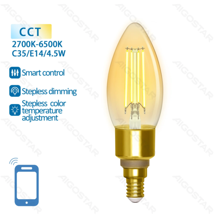 WiFi WB Smart Filament Bulb C35 E14(Amber)