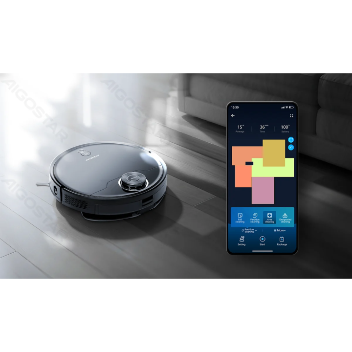 WiFi WB Smart Robotic Vacuums with Laser